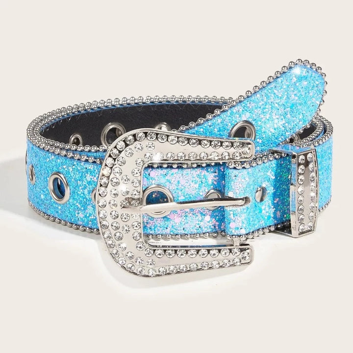 Ceinture Strass Femme bleu