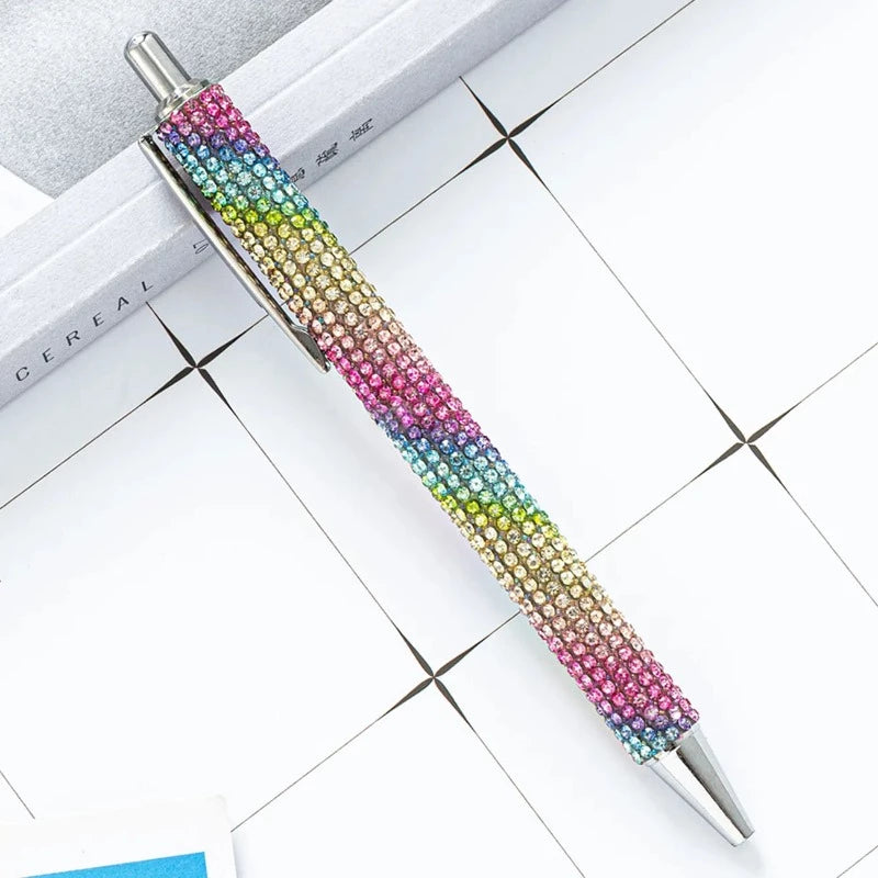 Stylo Strass Multi couleur Argenté