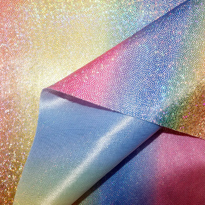 Tissu Pailleté Polyester Mutl couleur