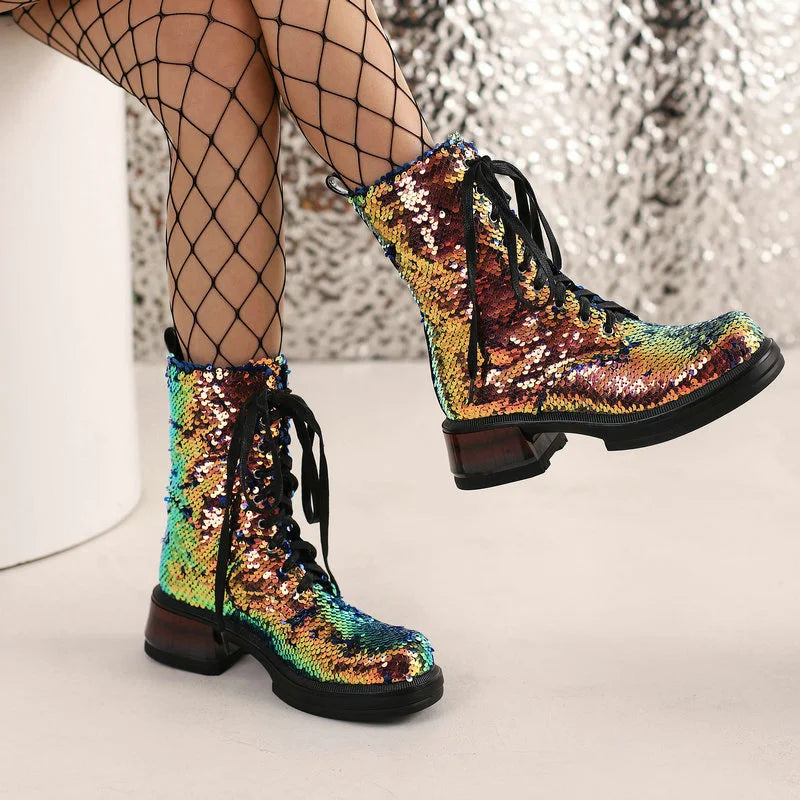 Bottines Paillettes Pour Femme