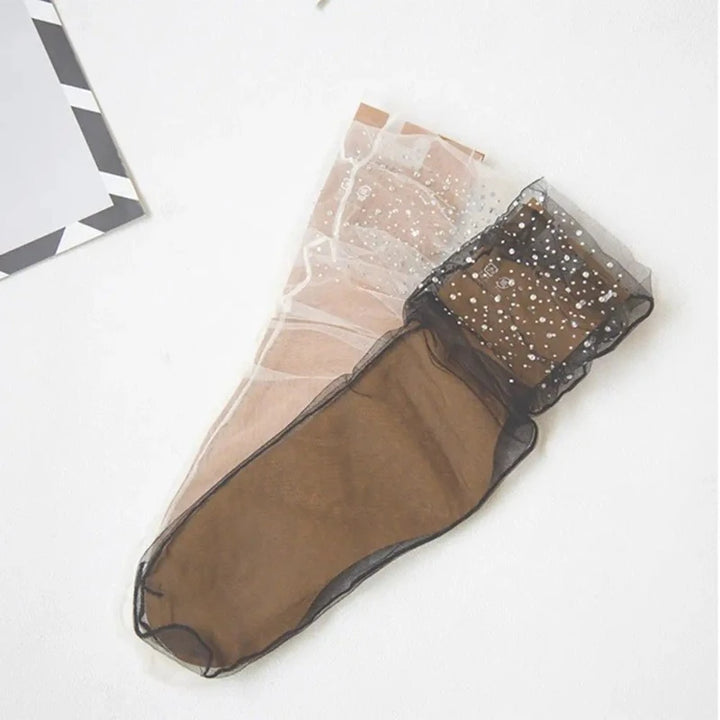 Chaussette Transparente Strass