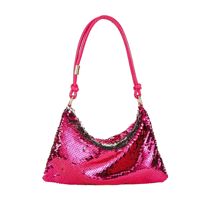 Sac Bandoulière Paillette Rose