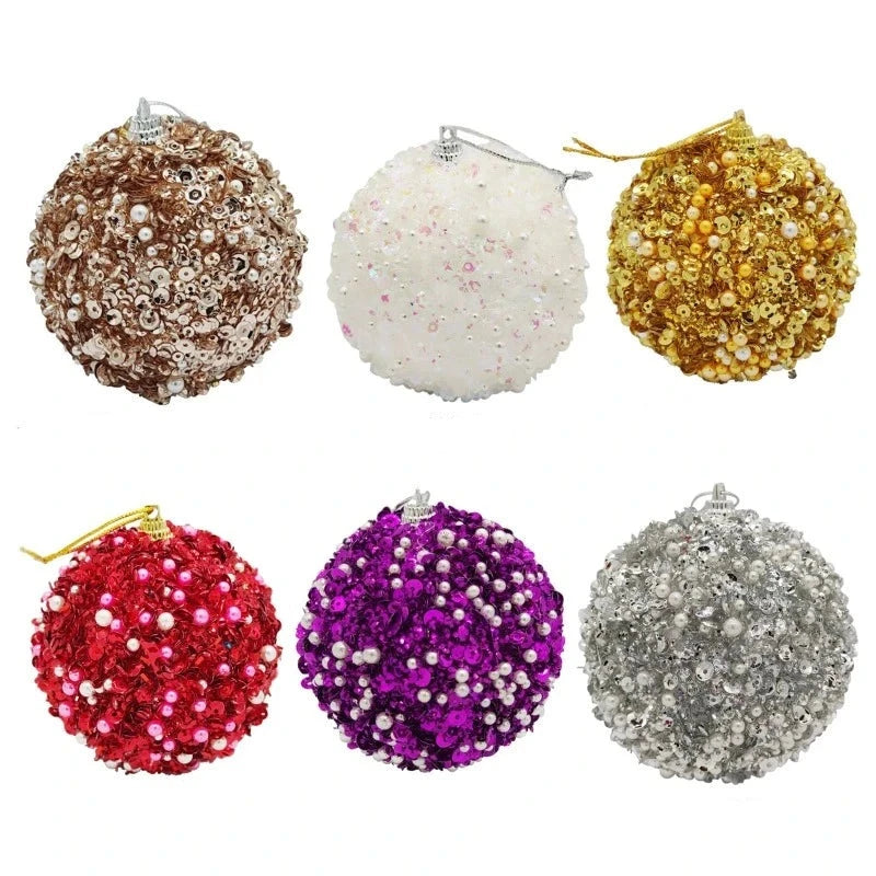 Boule de Noël Paillettes et Perles