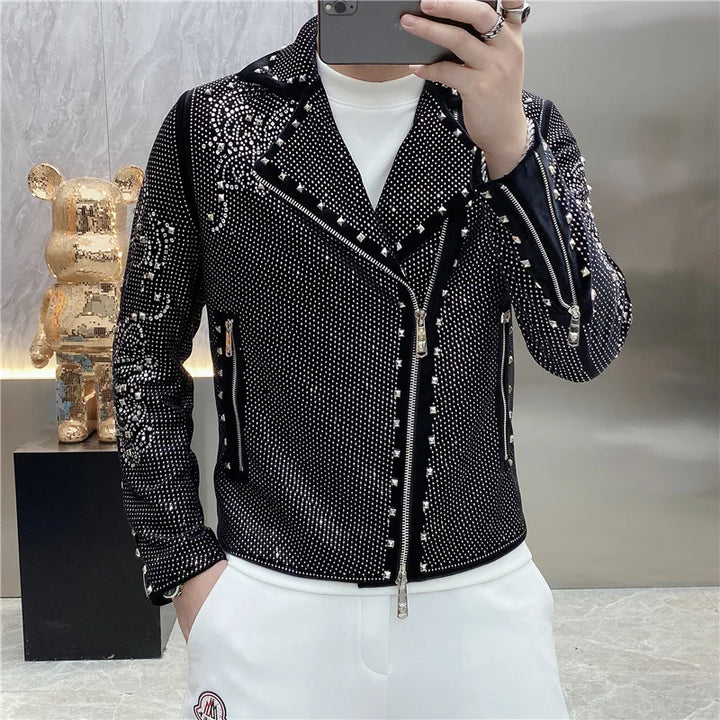 Veste Strass Homme Design Moto