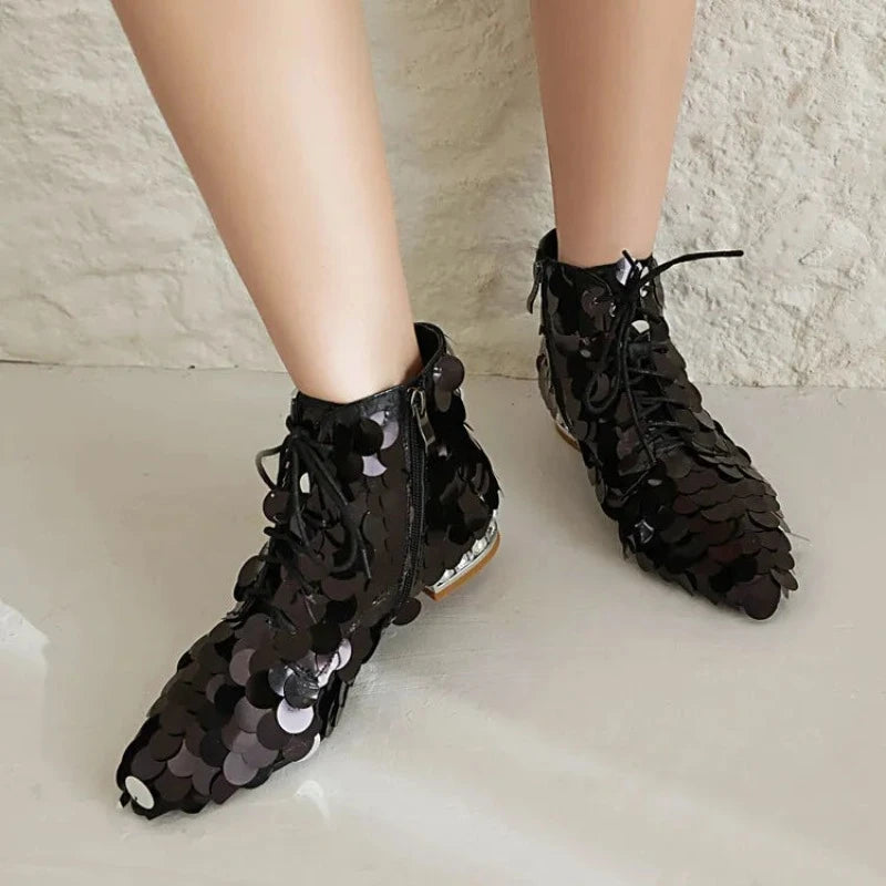 Boots Sequins Noir 