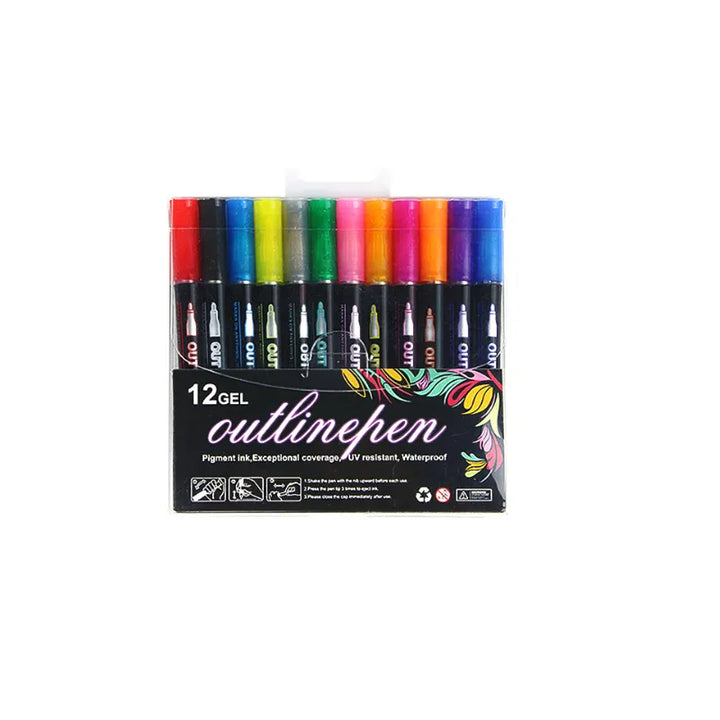 Stylo Paillette 12 couleurs