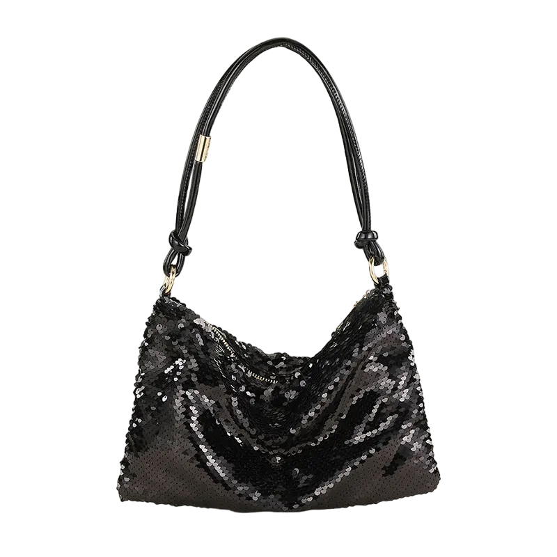 Pochette Femme Patriotique Américain à Paillettes - Sac à Main Bandoulière Bleu Et Rouge, Strass, Neuf