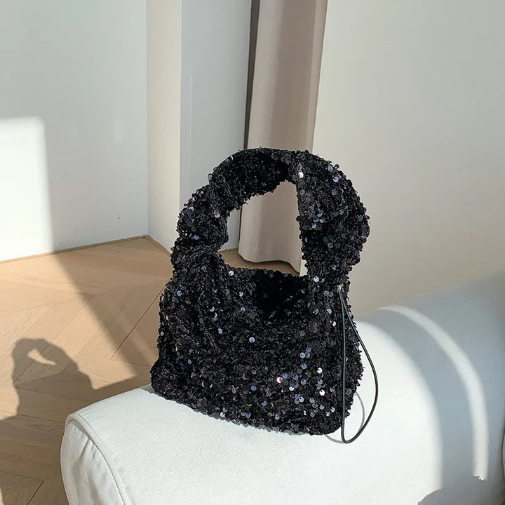 Sac Sequin Bandoulière noir