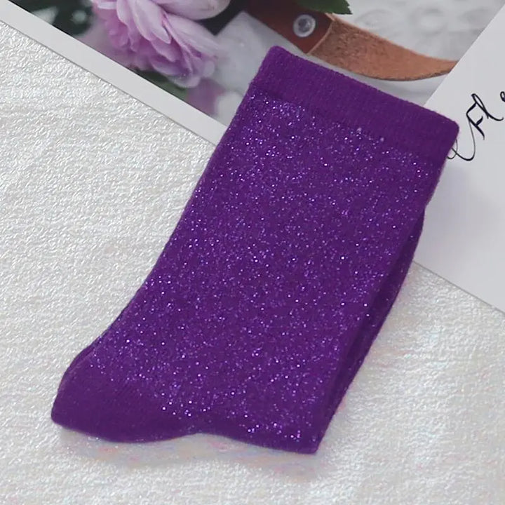 Chaussettes à Paillettes violet