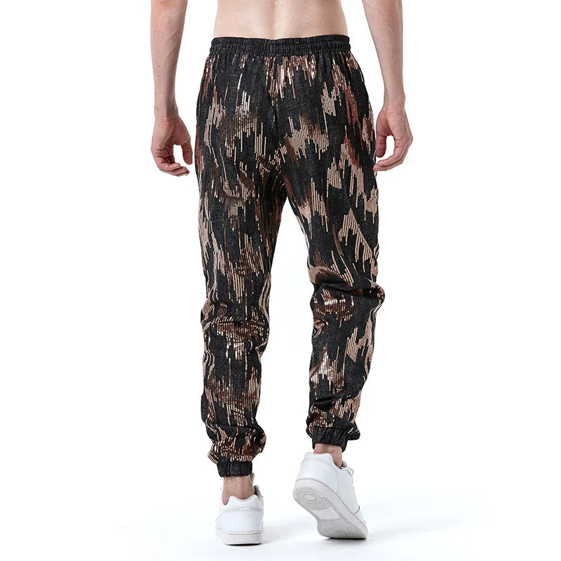 Pantalon Noir Sequin Homme