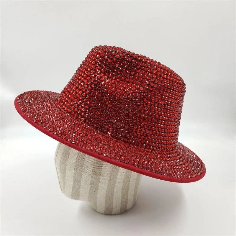 Chapeau Strass Rouge