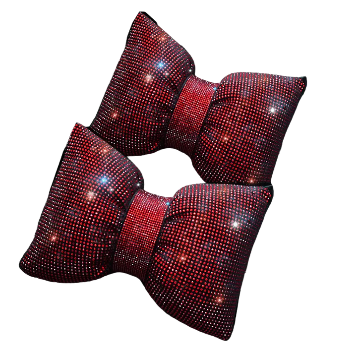 Coussin Siege Voiture Strass Rouge