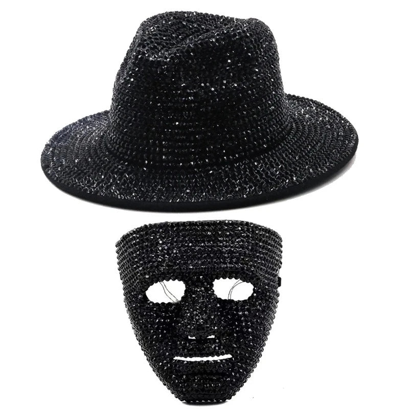 Chapeau Strass Duo noir