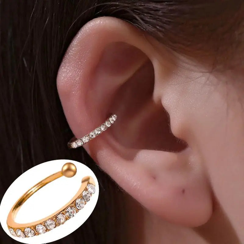 Boucles d'Oreilles Clips Strass