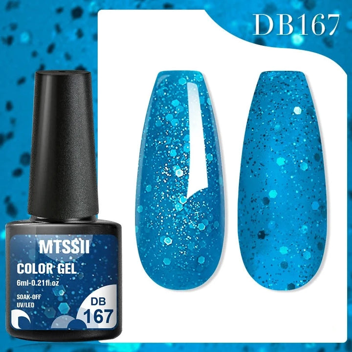 Vernis Bleu Lagon Pailleté