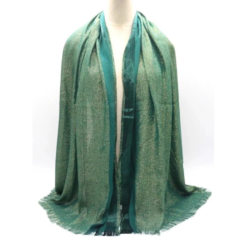 Echarpe Pailletée Femme Vert