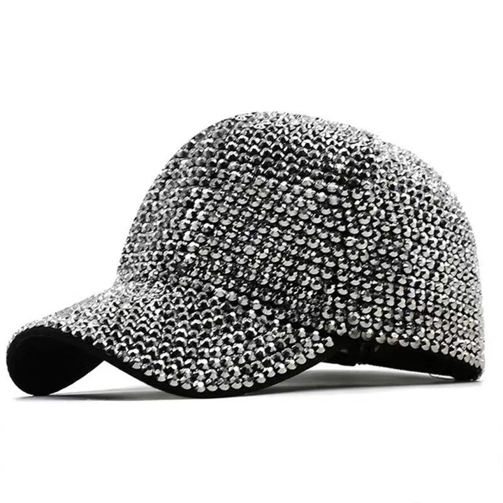 Casquette Femme Strass Noir