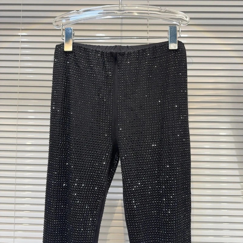 Legging Noir Strass Femme