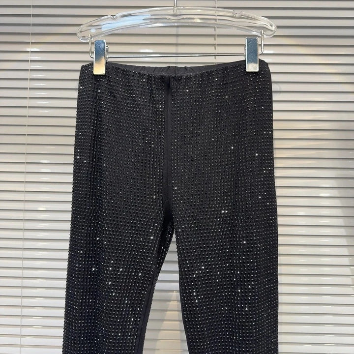 Legging Noir Strass Femme