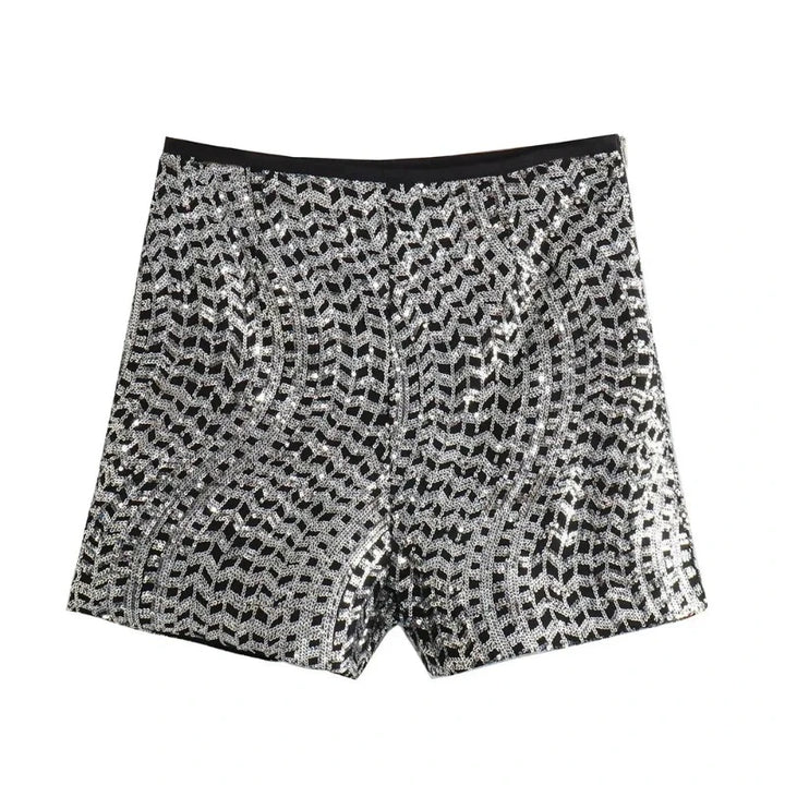 Short Paillette Argent