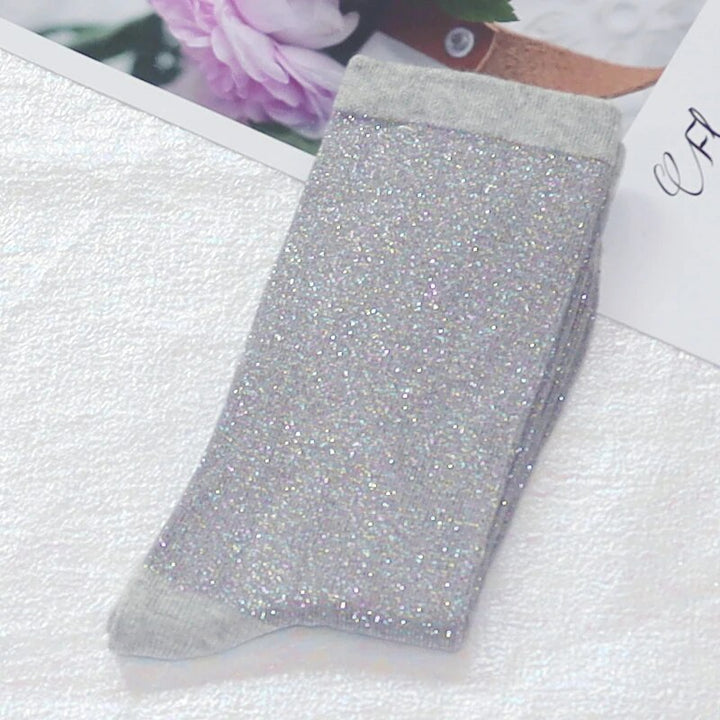 Chaussettes Paillettes Coton