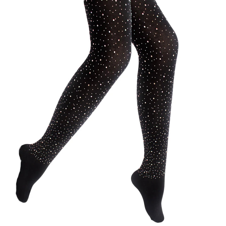 Collant d'Hiver Strass Femme noir