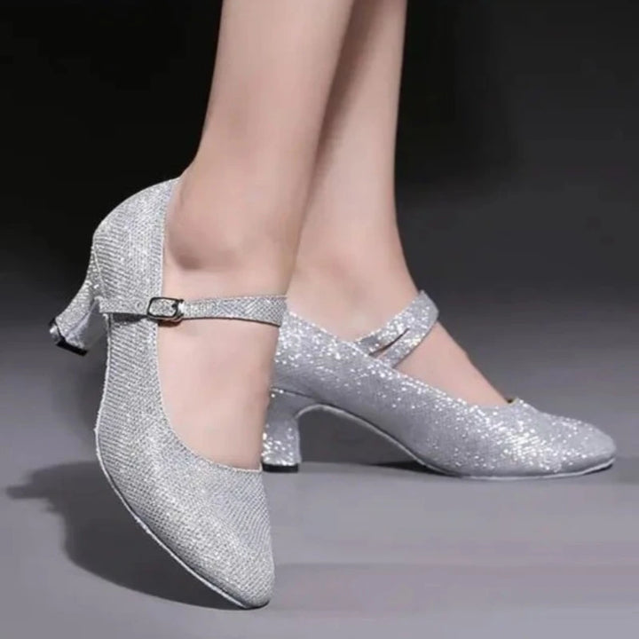 Chaussure Danse Paillette Femme grise