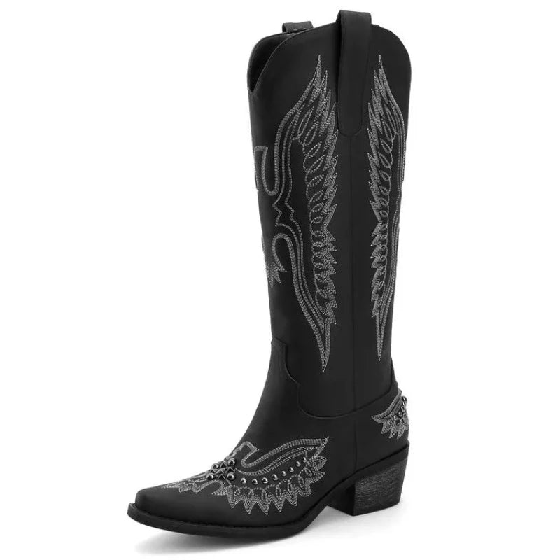 Botte CowBoy Strass Femme noir