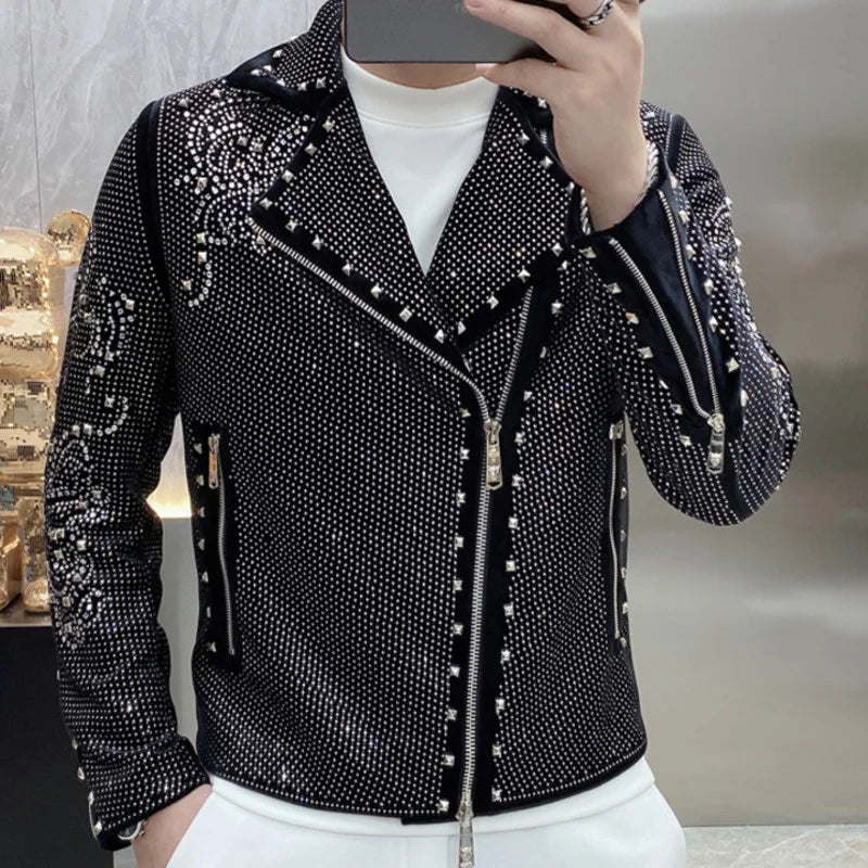 Veste Strass Homme Design Moto