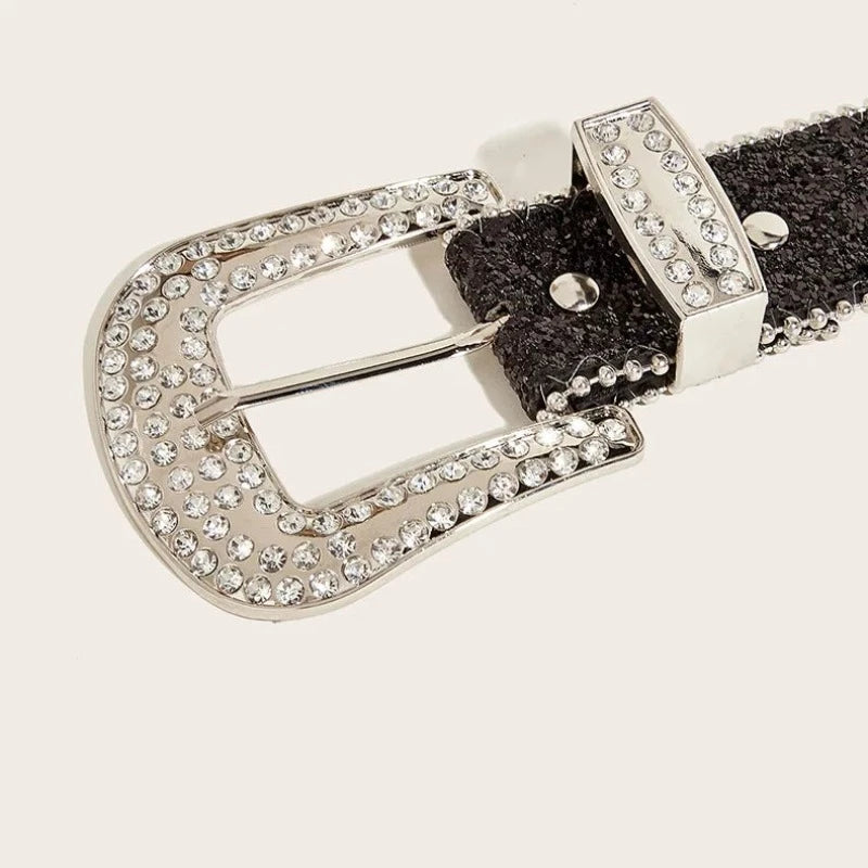 Ceinture Strass Femme noire