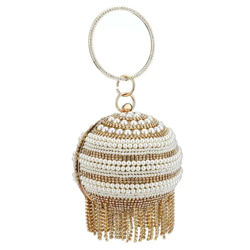 Sac Boule Strass Doré boule