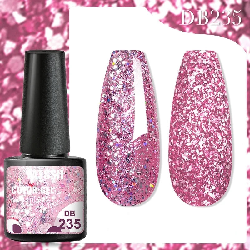 Vernis  Rose Barbie Pailleté