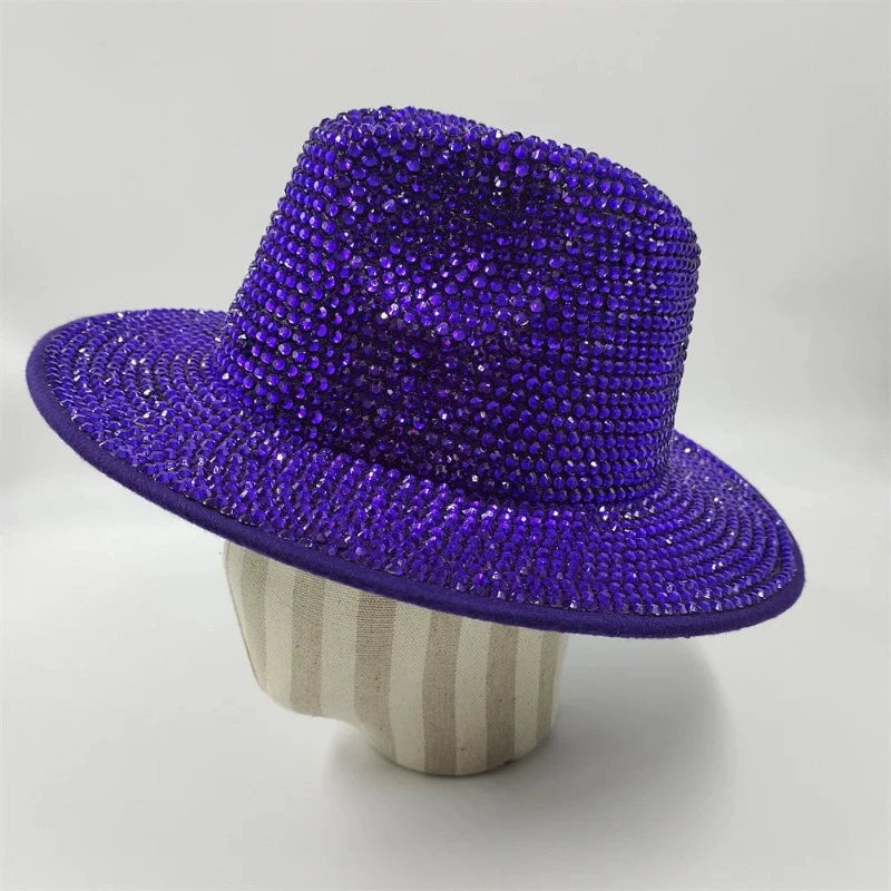 Chapeau Strass Bleu foncé