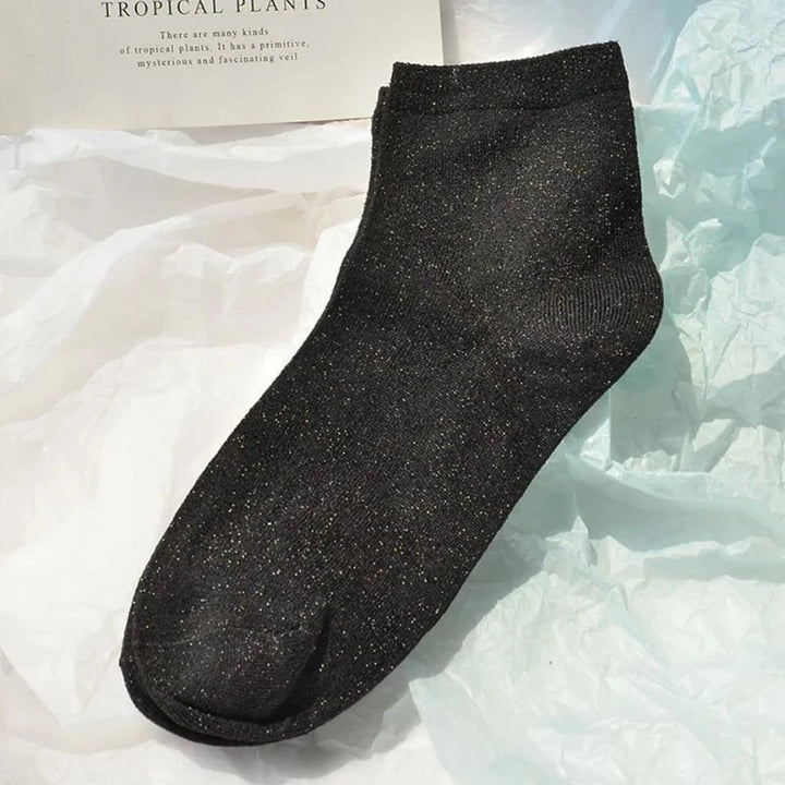 Chaussette Paillette Courte Noir