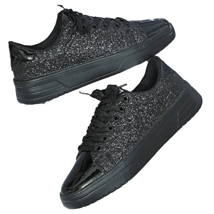 Basket Paillette Sneaker Femme noire