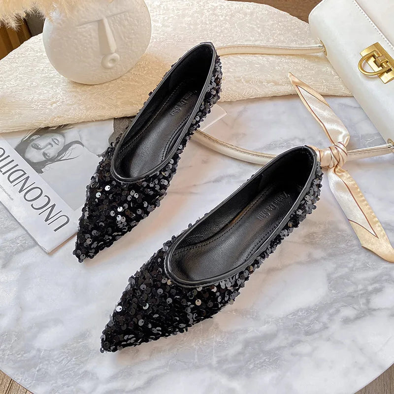 Ballerine Paillette Pointue Femme