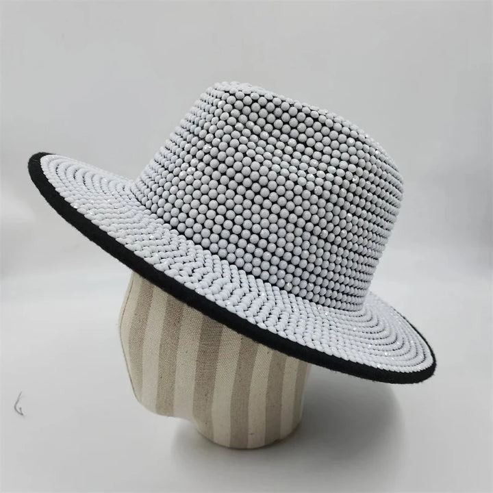 Chapeau Strass Blanc 