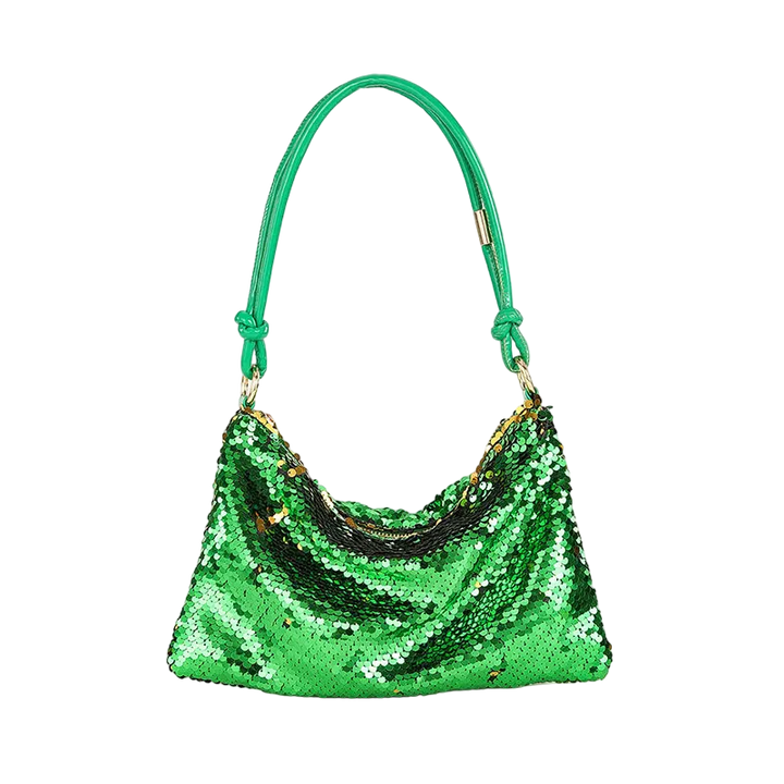 Sac Bandoulière Paillette Vert