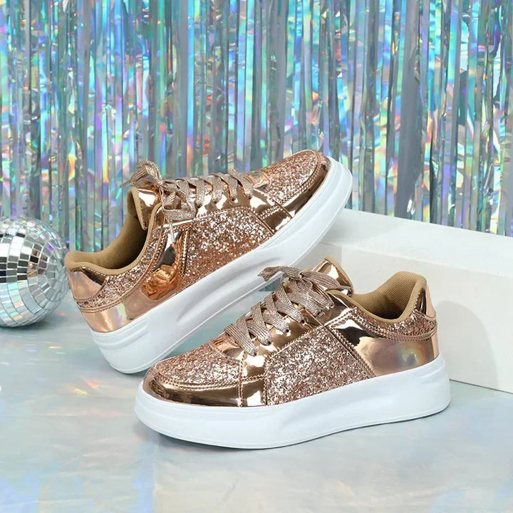 Sneaker Paillette Brillant rose gold