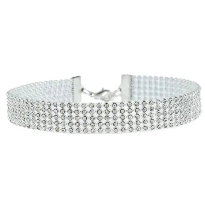 Collier Femme Strass Argenté