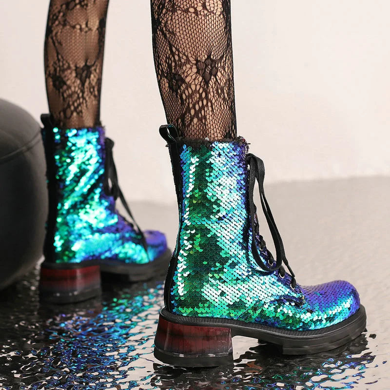 Bottines Paillettes Pour Femme