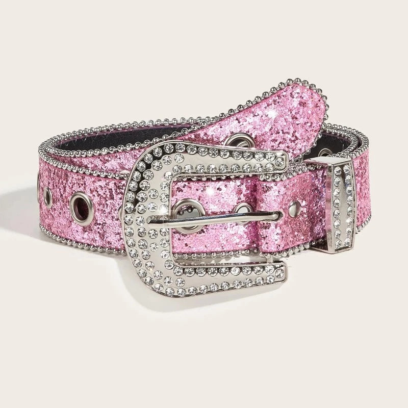 Ceinture Strass Femme rose