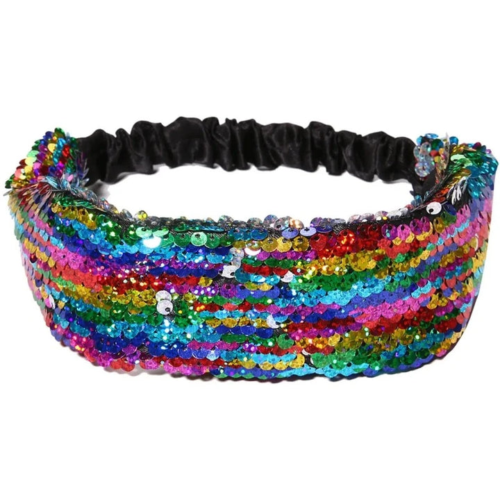 Bandeau Cheveux Paillettes Multi couleur