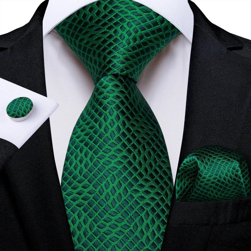 Cravate Vert Foncé  Doré Homme