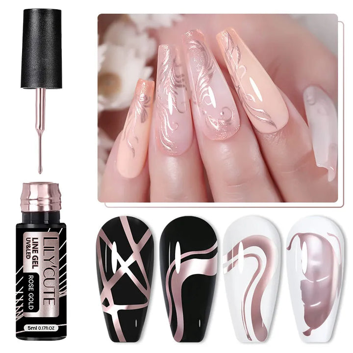 Gel Pailleté Ongles rosé