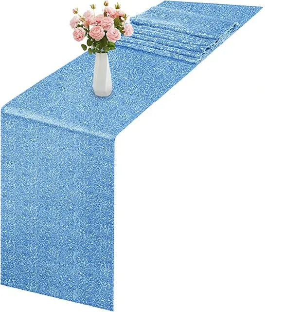 Chemin Table Paillette Turquoise