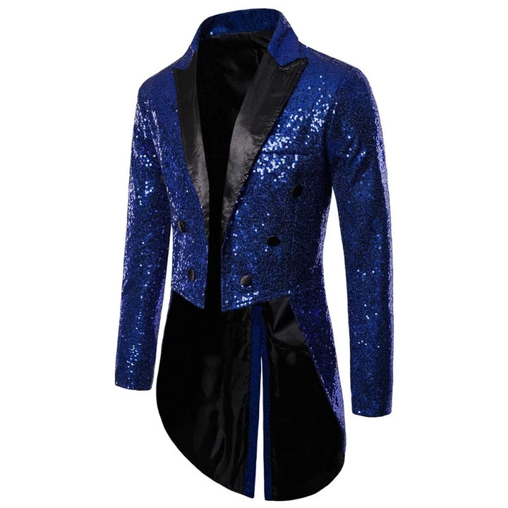 Costume Paillette Homme Spectacle bleu