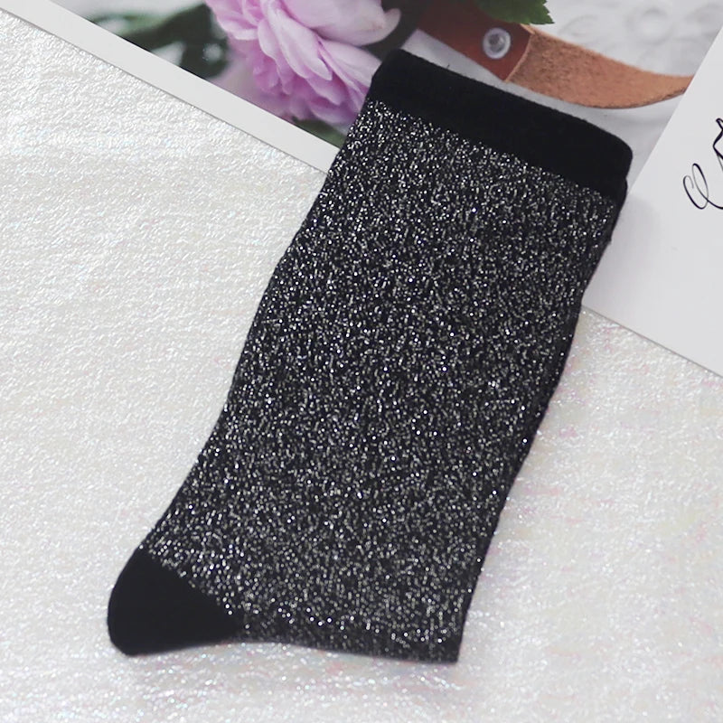 Chaussettes Paillettes Coton