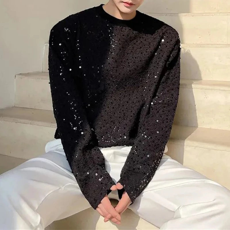 Pull paillette homme hotsell