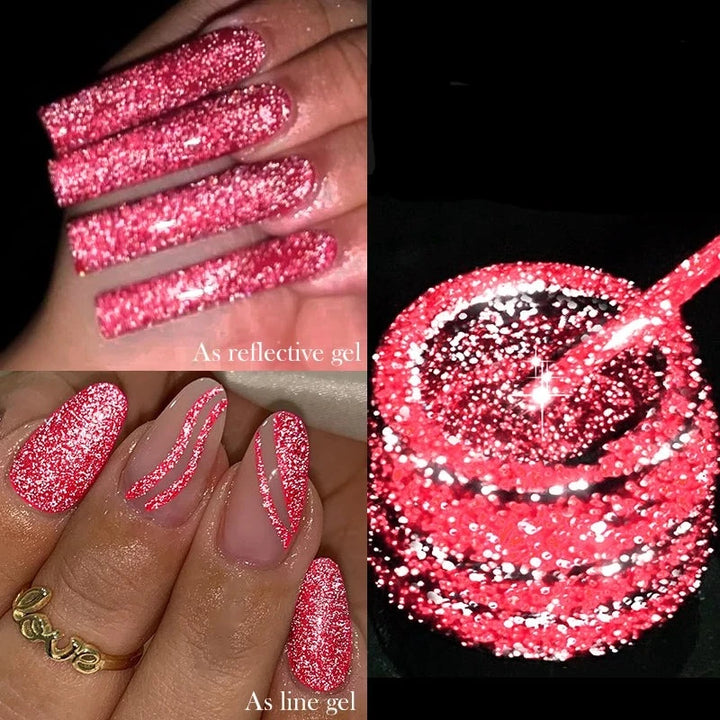 Gel Pailleté Ongles vieux rose